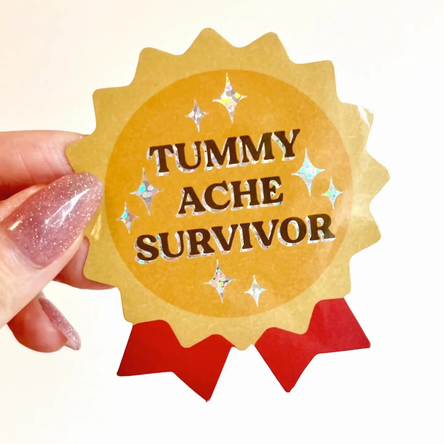 Tummy Ache Survivor Ribbon - Vinyl Sticker