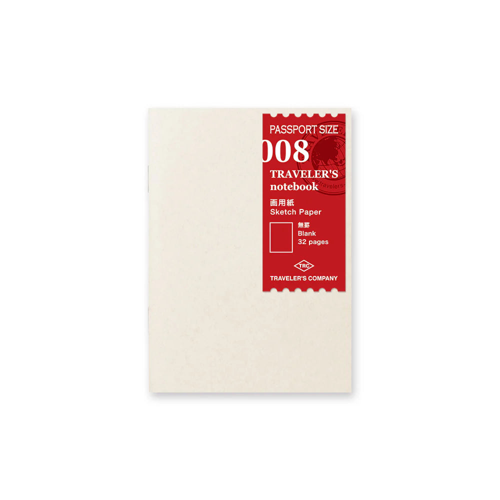 TRAVELER'S notebook 008 Sketch Paper Notebook (Passport Size)