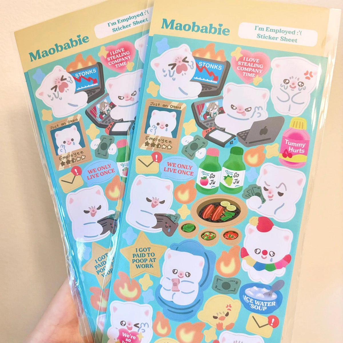 I'm Employed :'( - Sticker Sheet