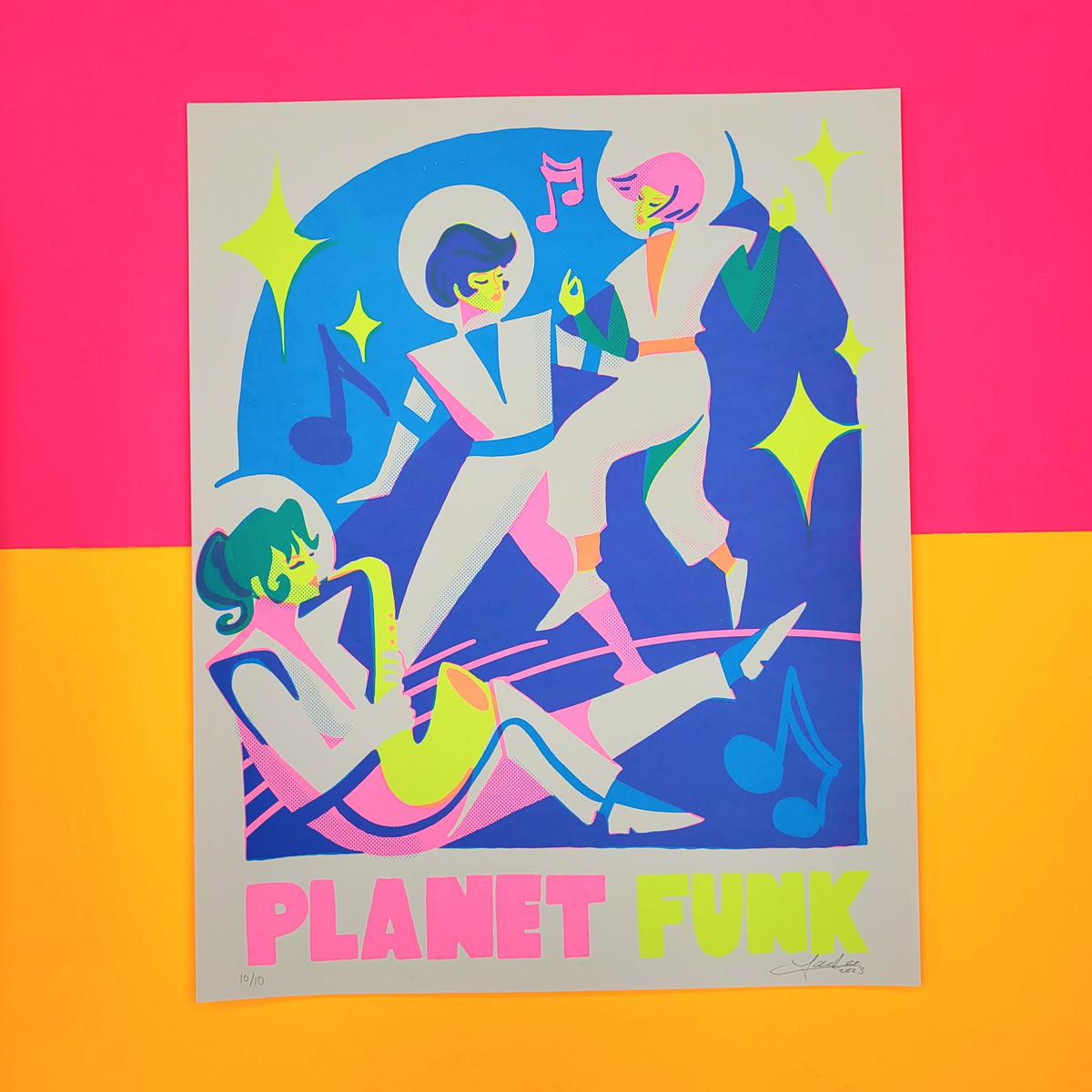 Planet Funk NEON DREAMS Screen Printed Poster LTD ED