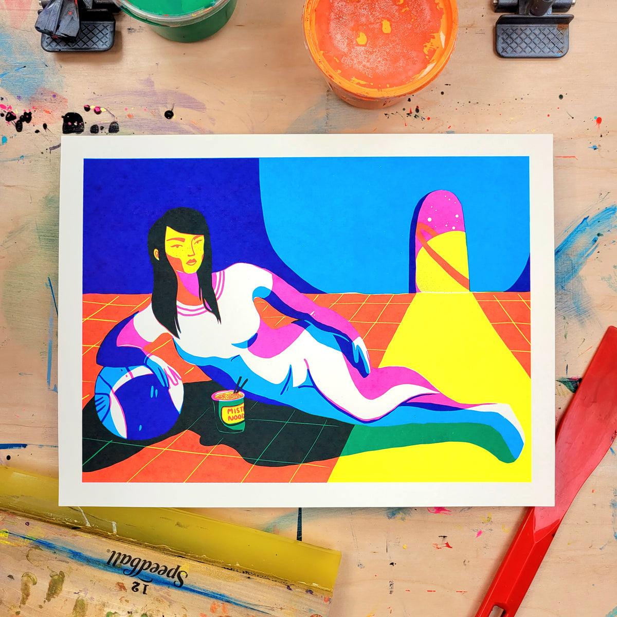 Reclining Nood Screen Print