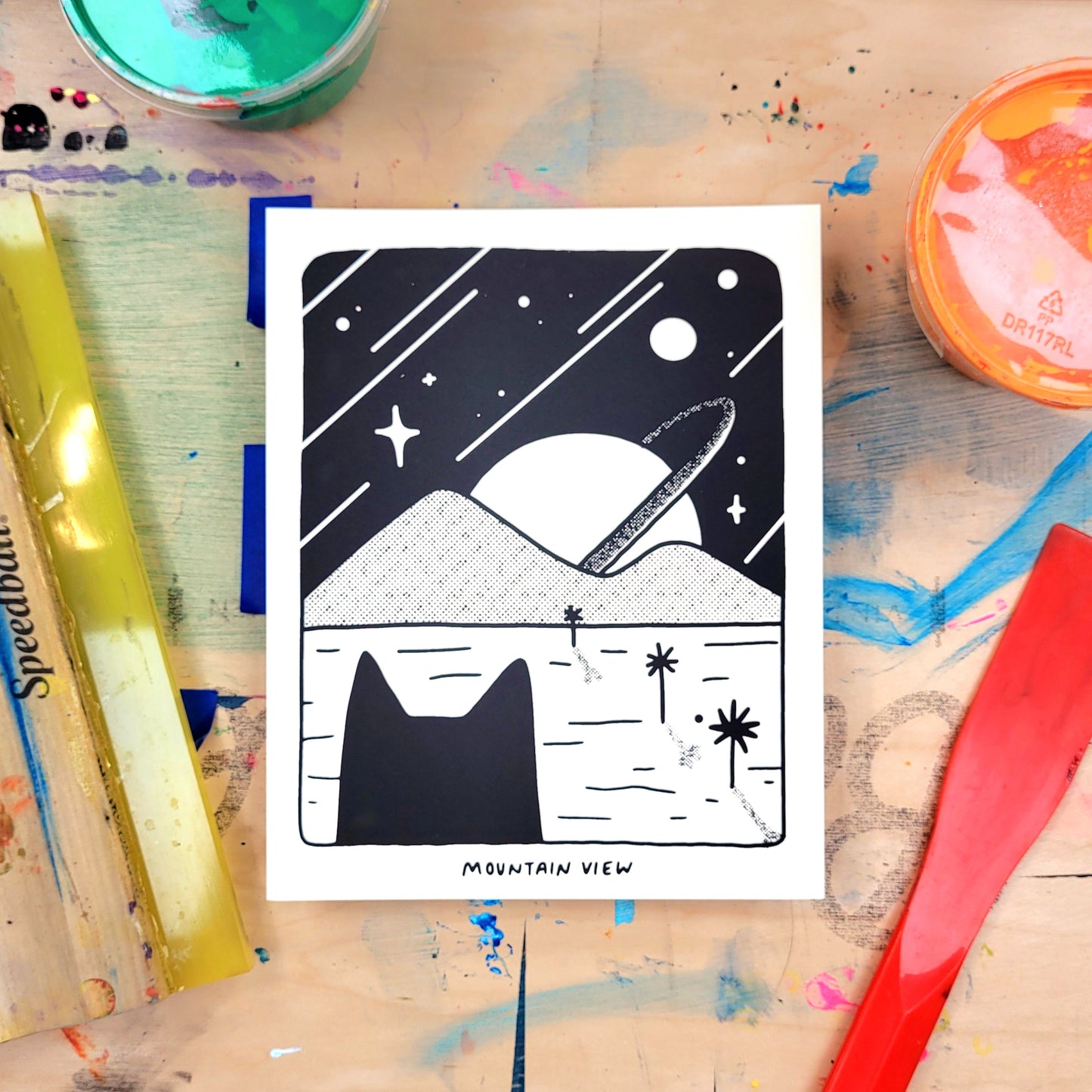 Mountain View Screen Print