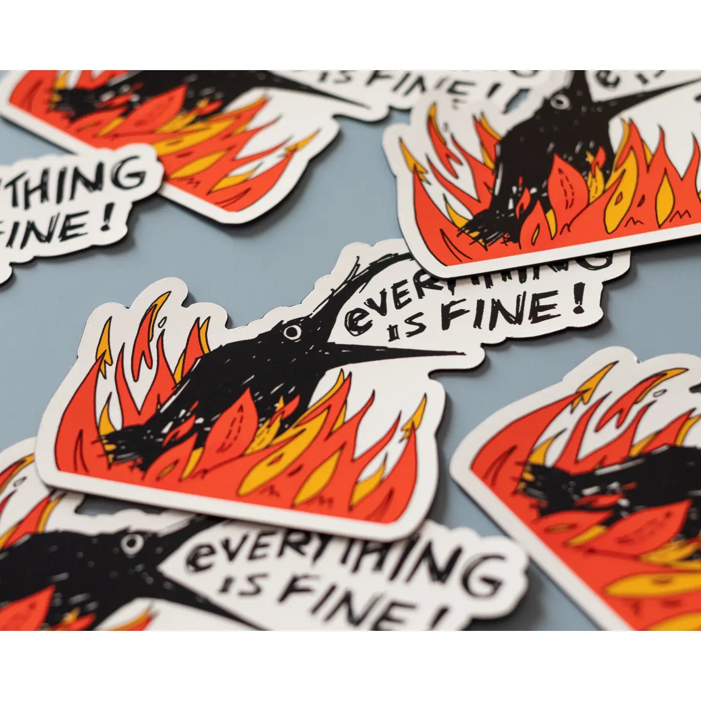 Everything Is Fine Crow Magnet