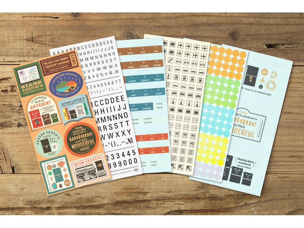 TRAVELER'S notebook Customized Sticker Set for Diary 2027
