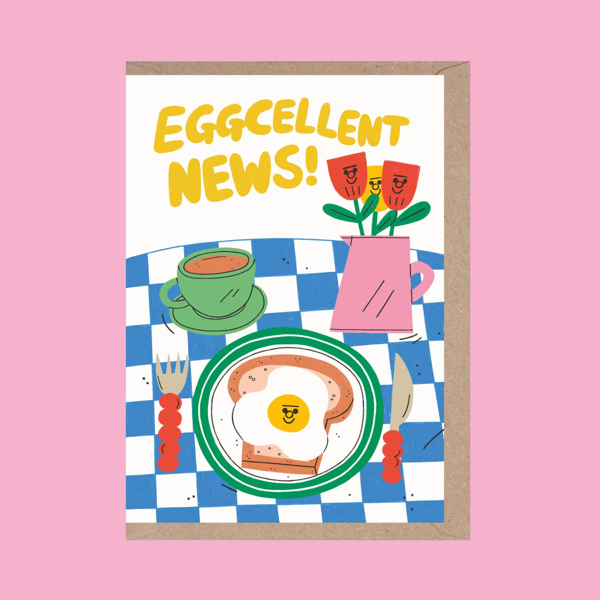 Eggcellent News Greeting Card