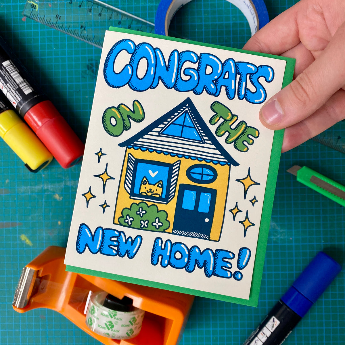 Congrats On The New Home! Cat Greeting Card