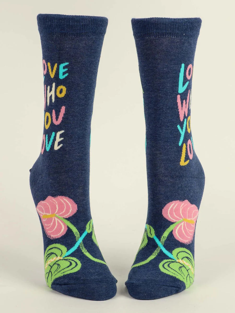 Love Who You Love Crew Socks - W