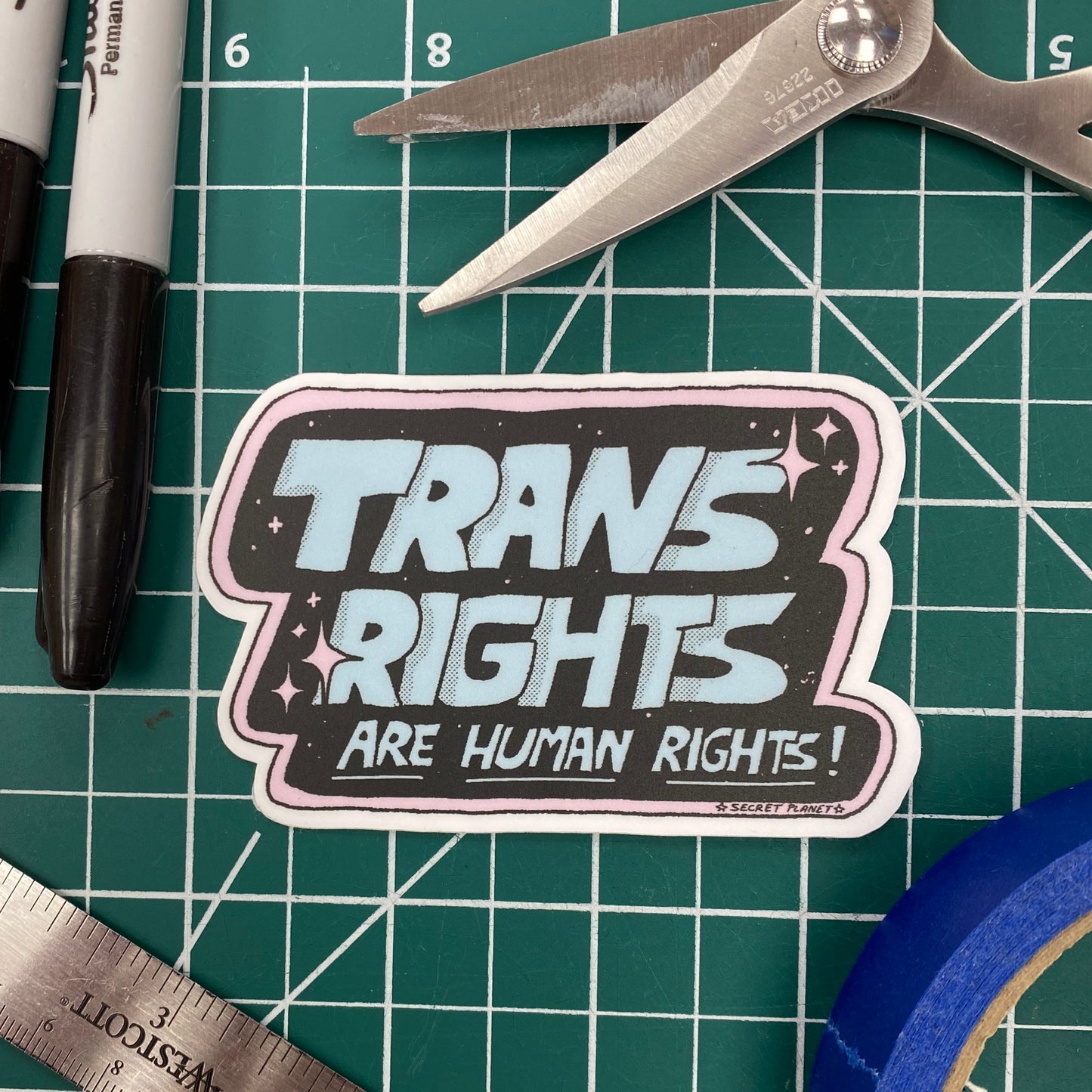 Trans Rights Are Human Rights Vinyl Sticker