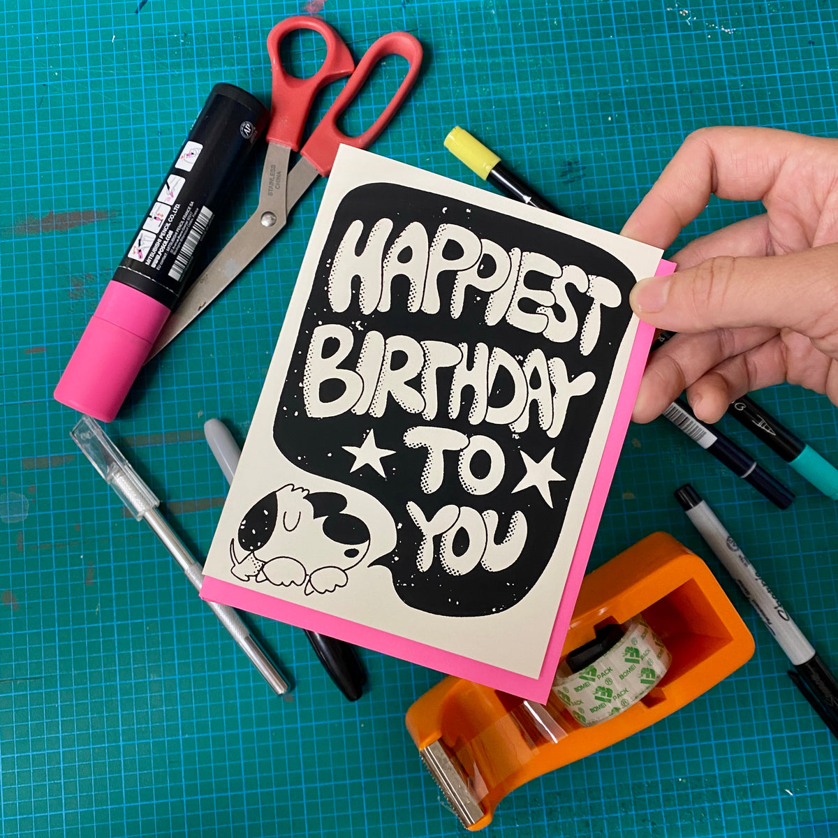 Happiest Birthday To You Puppy Greeting Card