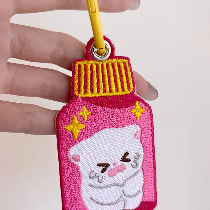 Tummy Hurts Medicine - Embroidered Keychain