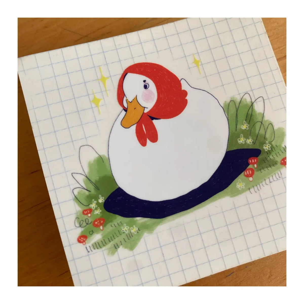 Babushka Duck Transparent Sticker