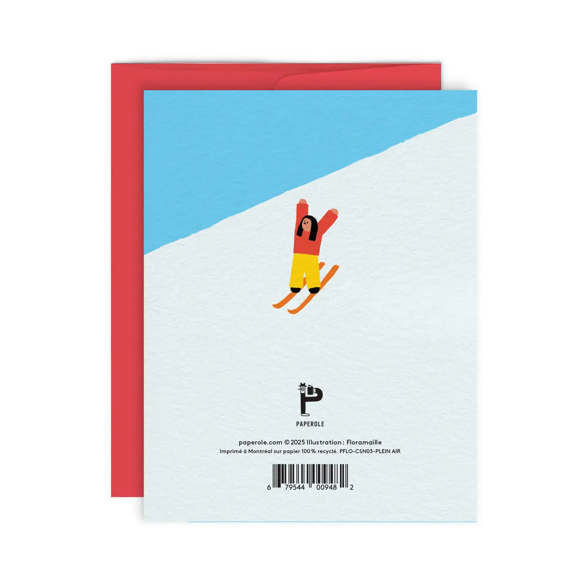 Plein Air Skiing Holiday Greeting Card