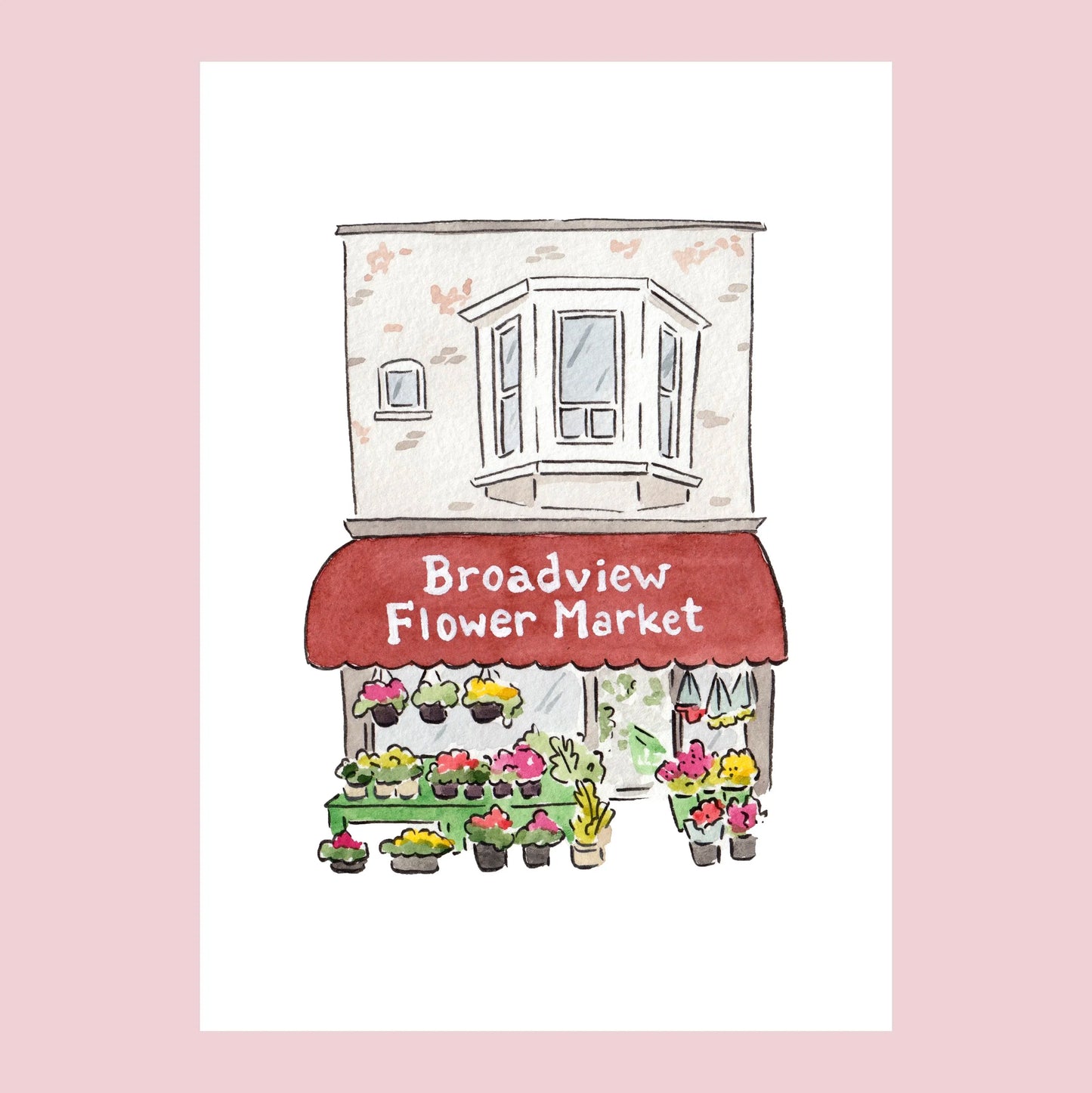Broadview Flower Market Print