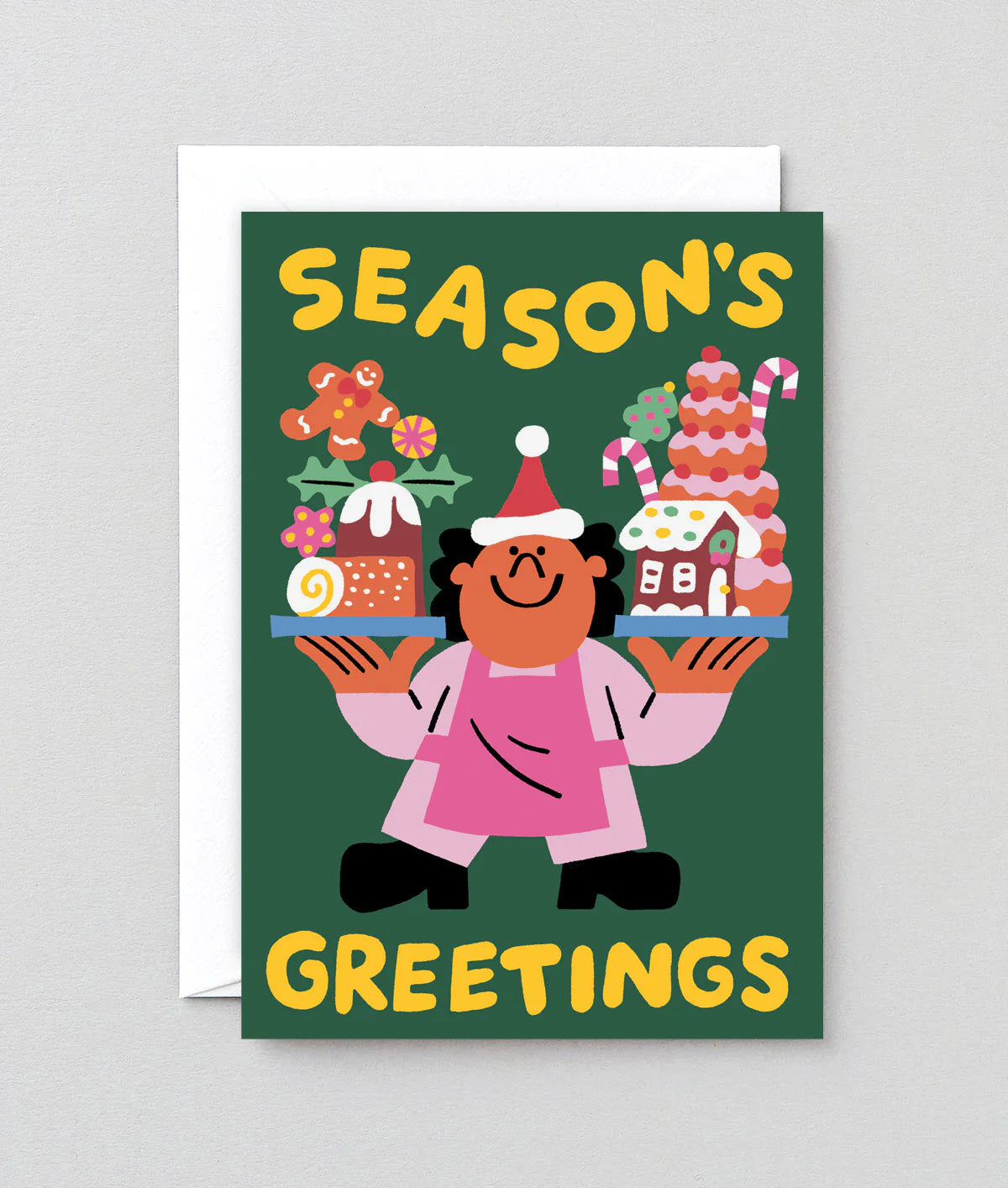 Season's Greetings Embossed Christmas Card