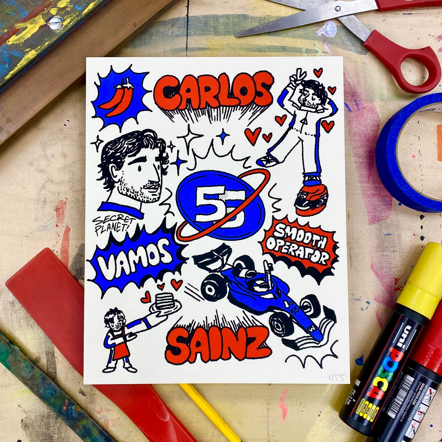 Carlos Sainz LTD ED Print