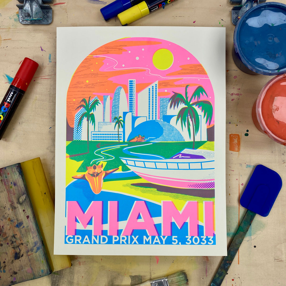 Miami Grand Prix Screen Print