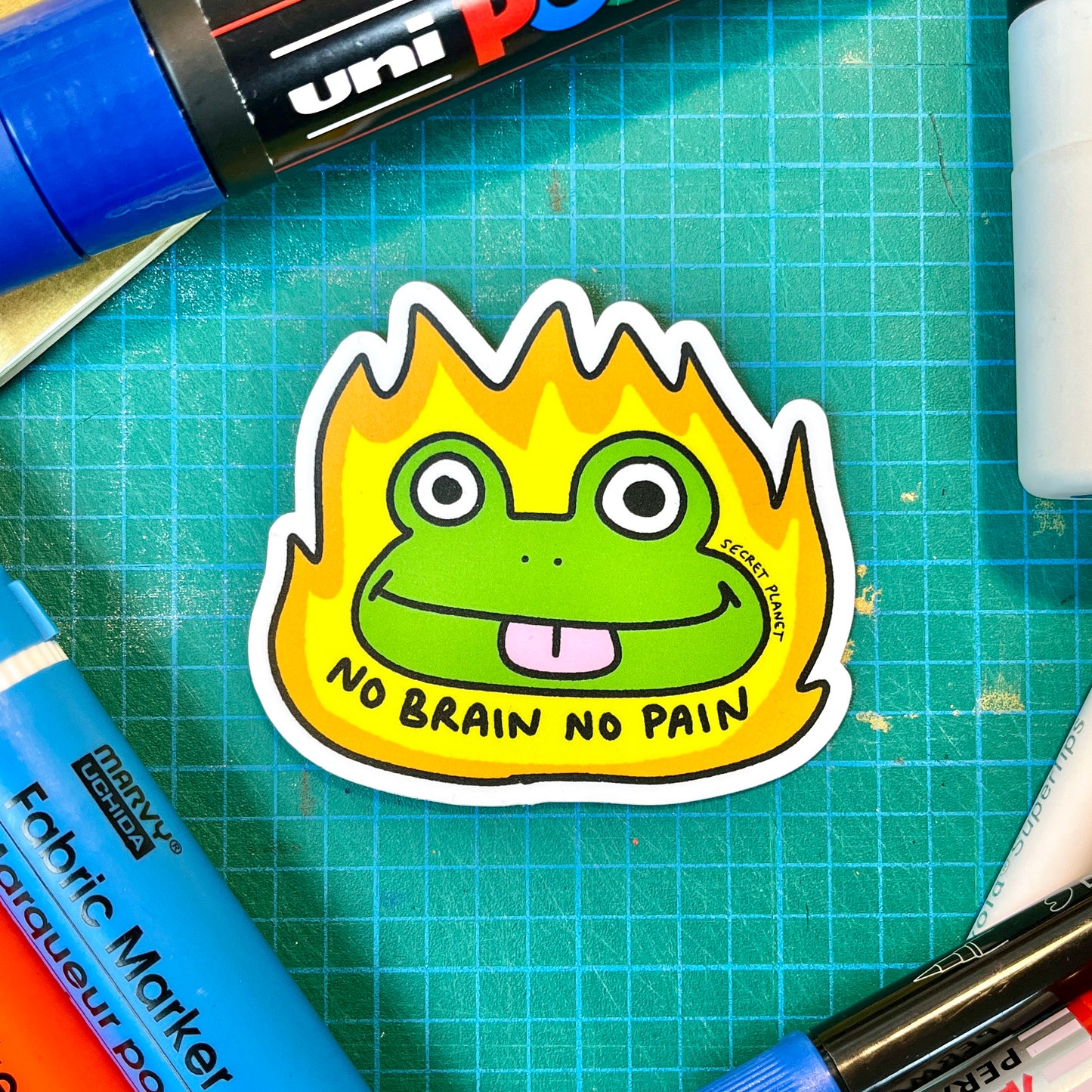 No Brain No Pain Vinyl Sticker