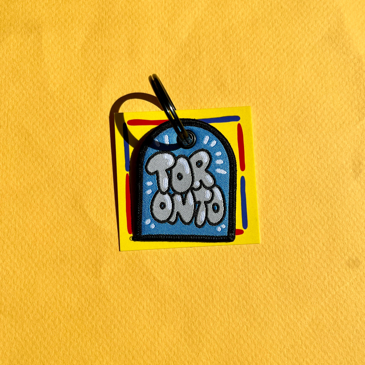 Toronto Raccoon - Embroidered Arch Keychain