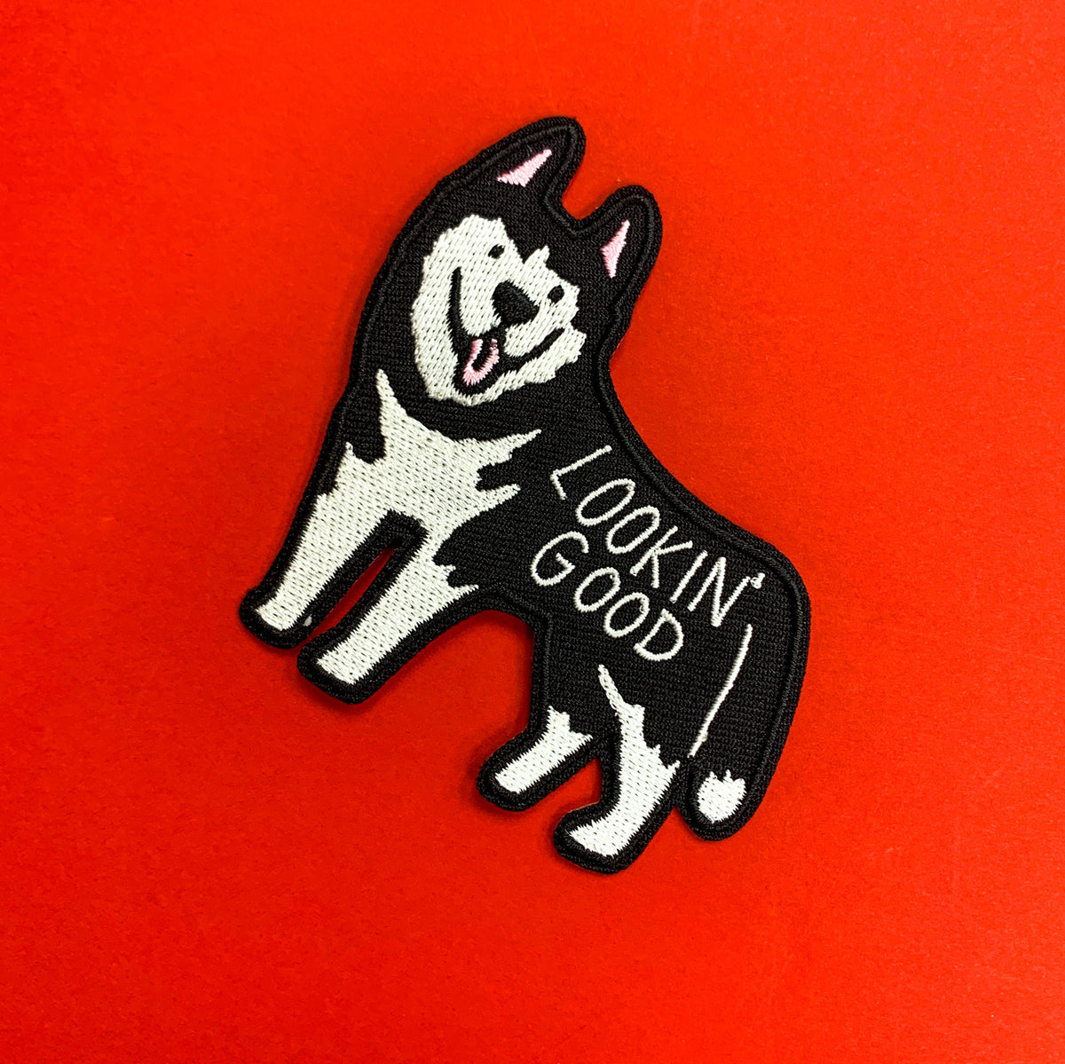 Lookin' Good Husky Iron-On Patch