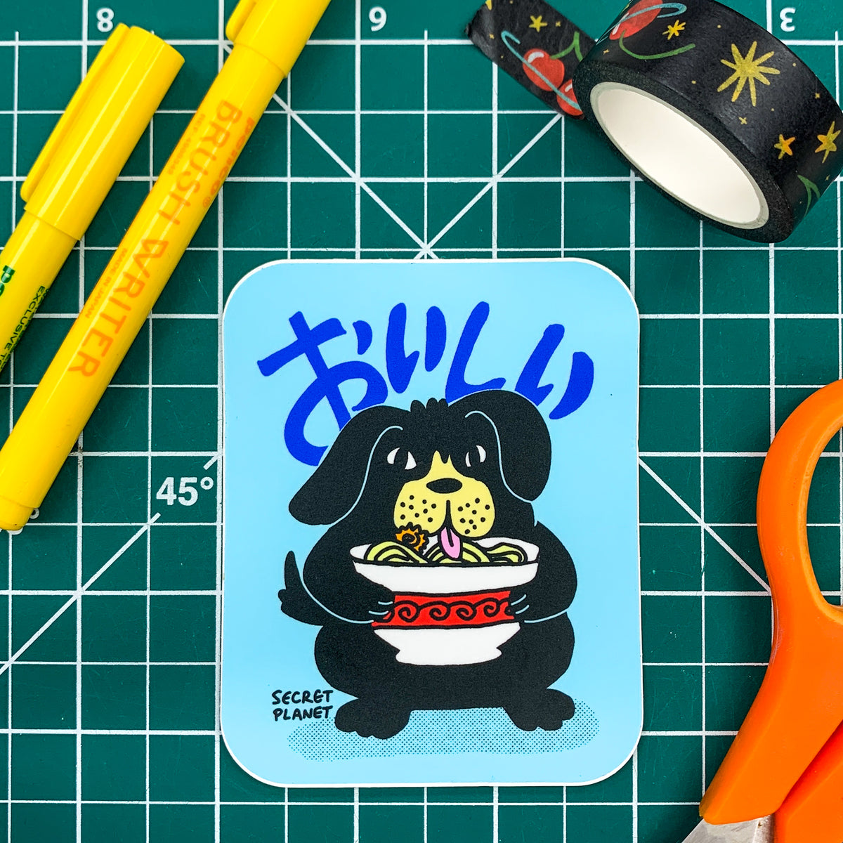 Ramen Dog Vinyl Sticker