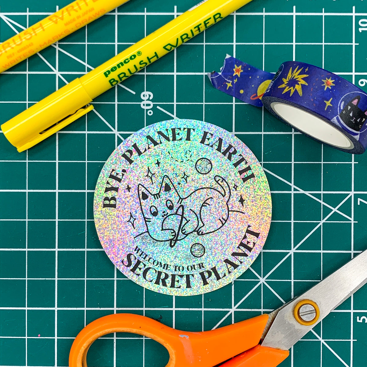 Bye, Planet Earth Vinyl Sticker