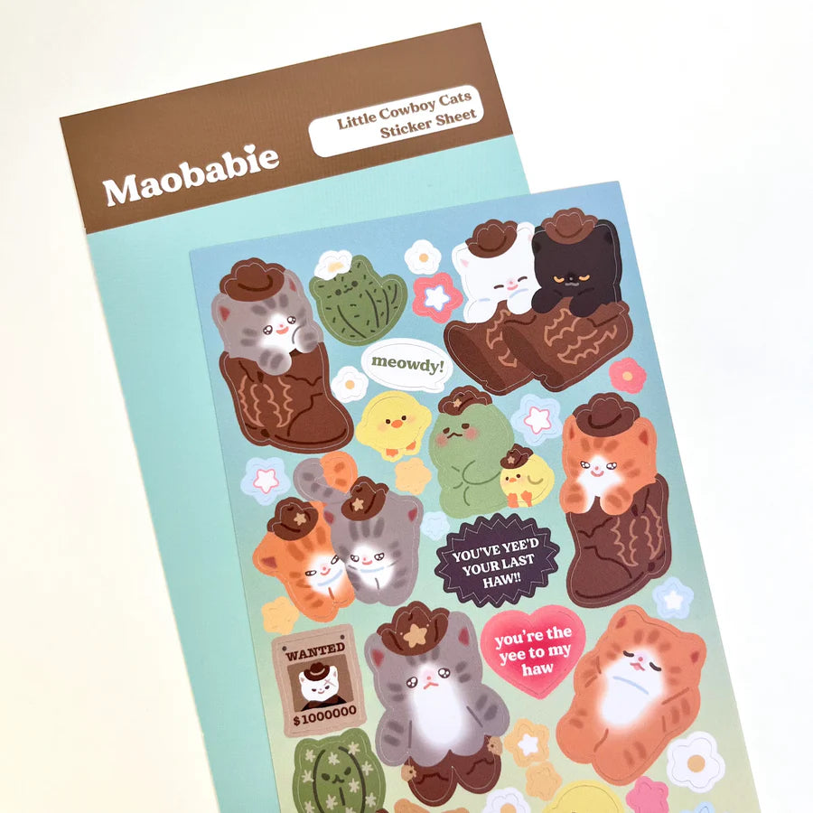 Little Cowboy Cats - Sticker Sheet