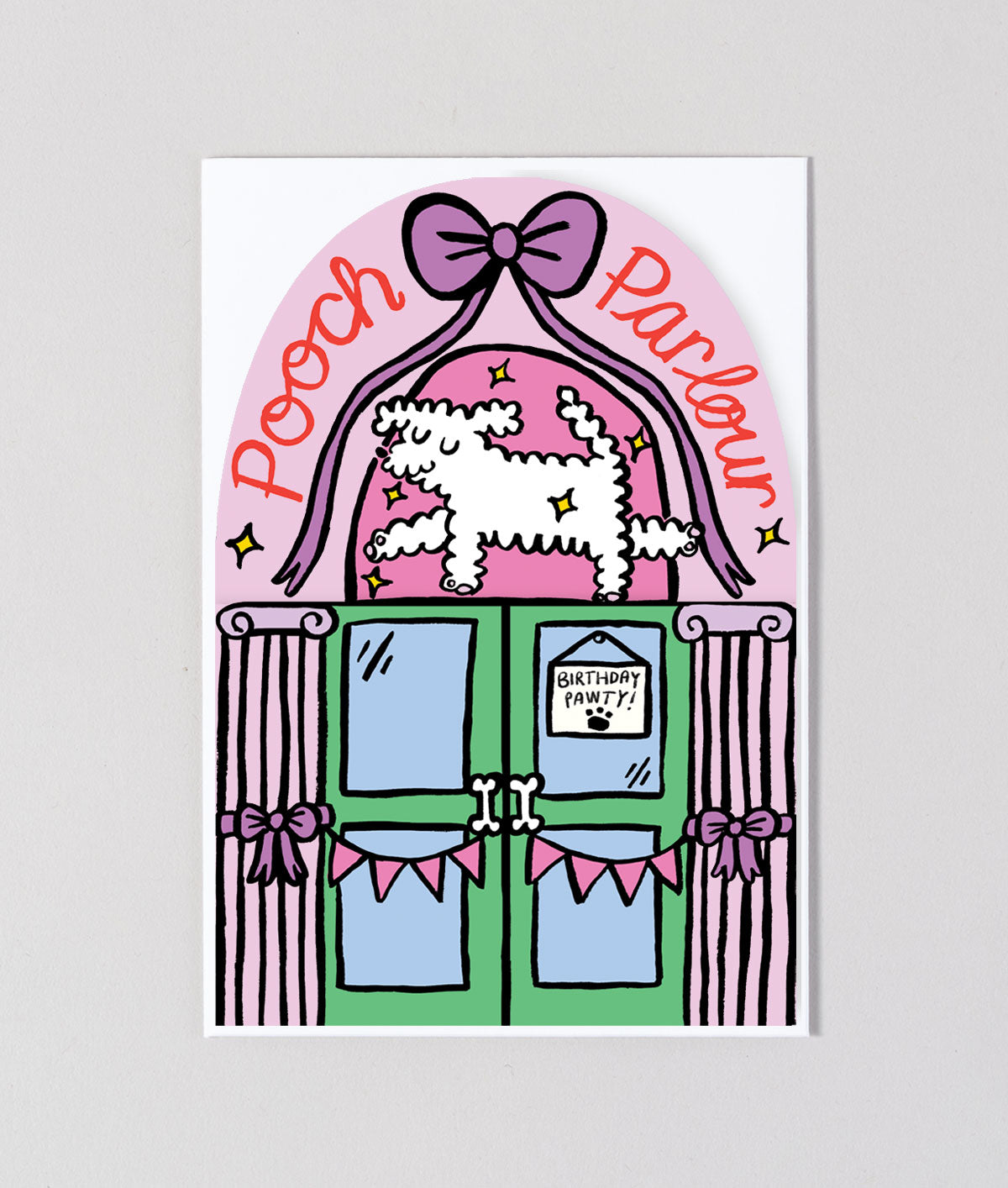 Pooch Parlour Fold Out Greeting Card
