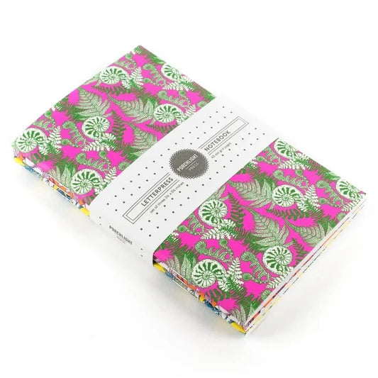 Set of 3 Pocket Letterpress Notebooks - Forest Foraging Series