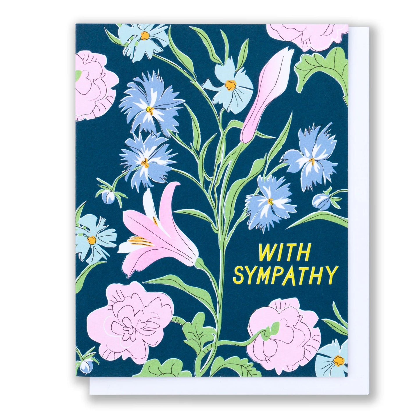 Dark Blossom Sympathy Card