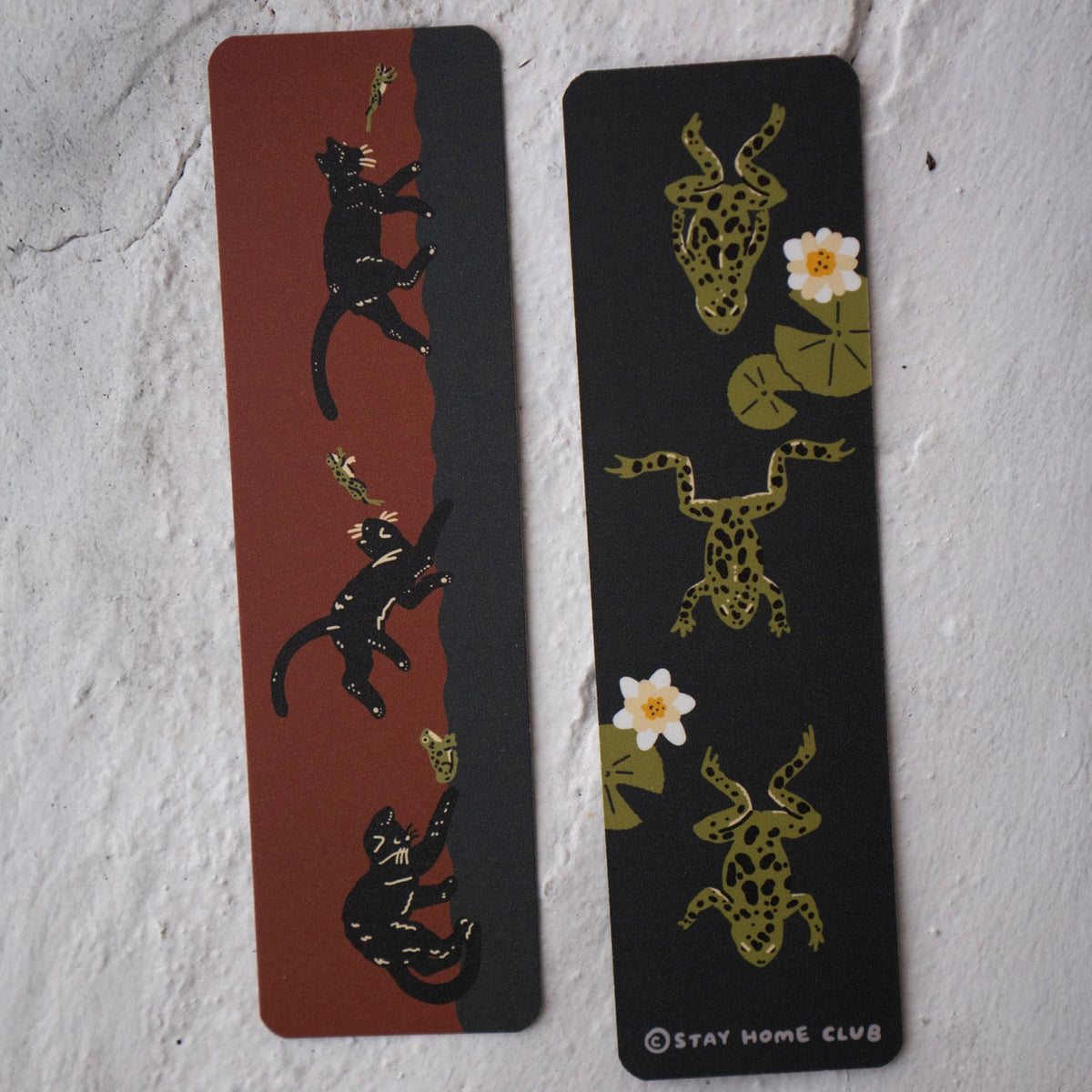 Frenemies (Cat & Frog) Bookmark