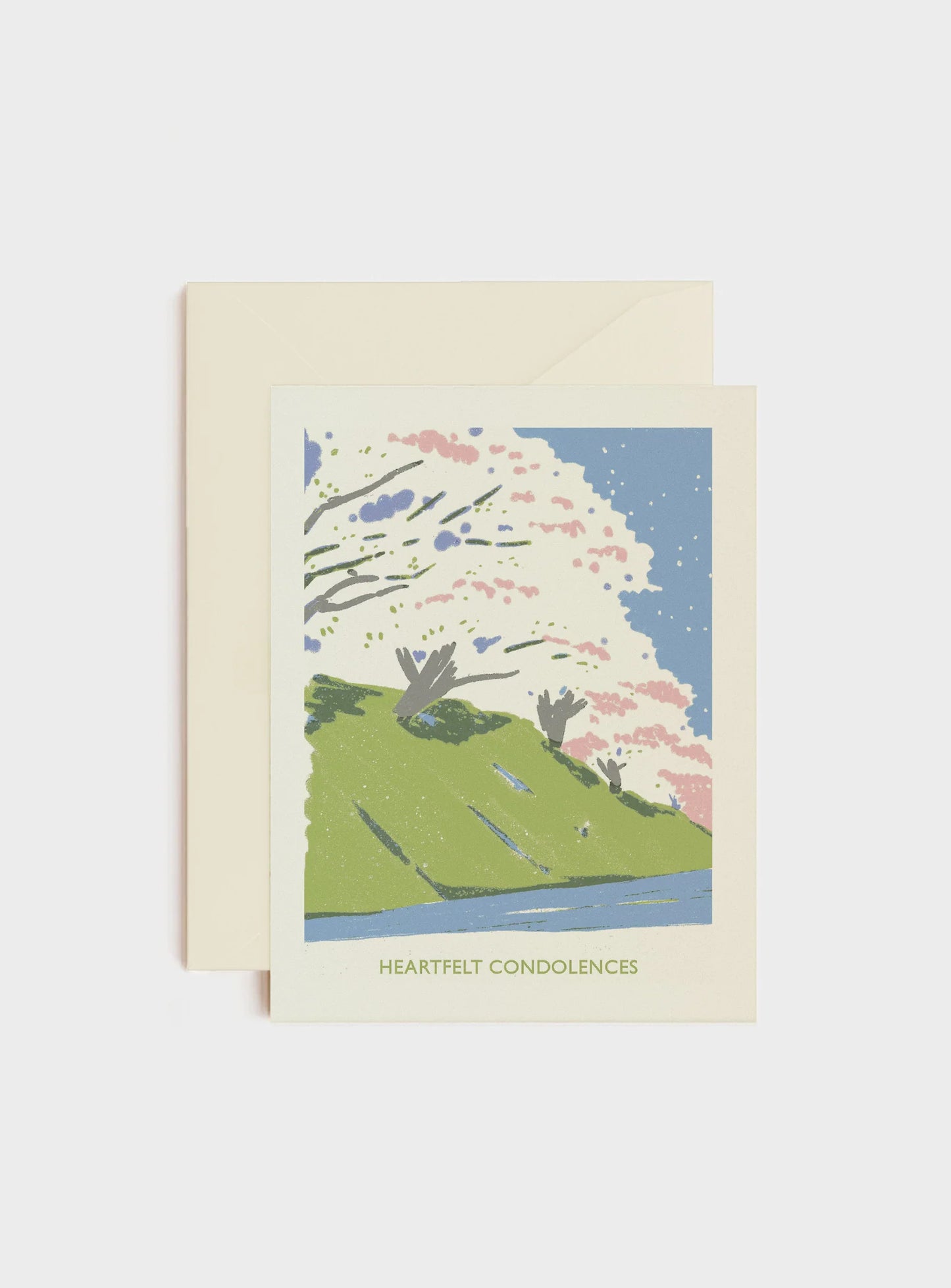 Heartfelt Condolences (Sakura) Greeting Card