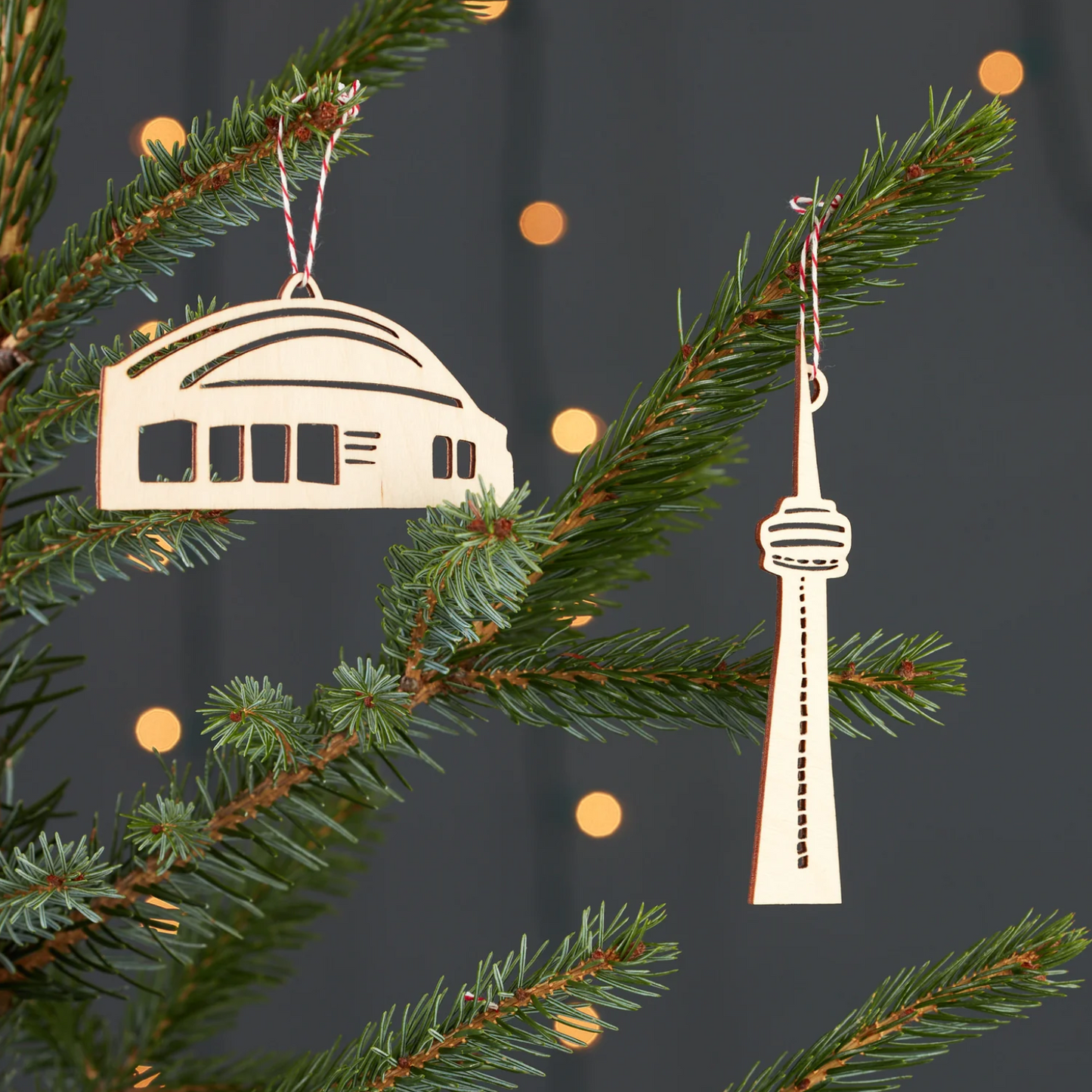 CN Tower and Dome Ornament Set