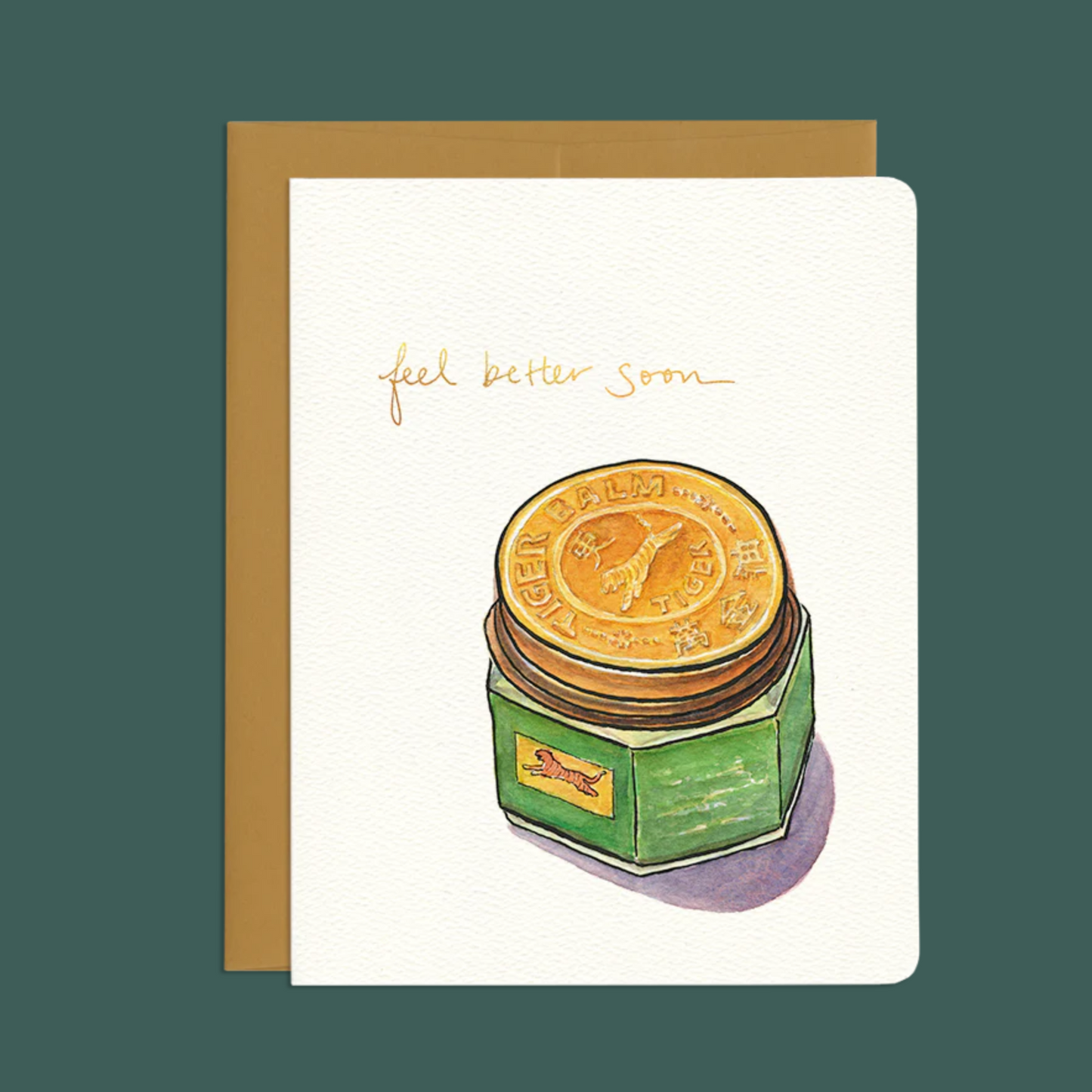 Feel Better Tiger Sympathy Greeting Card