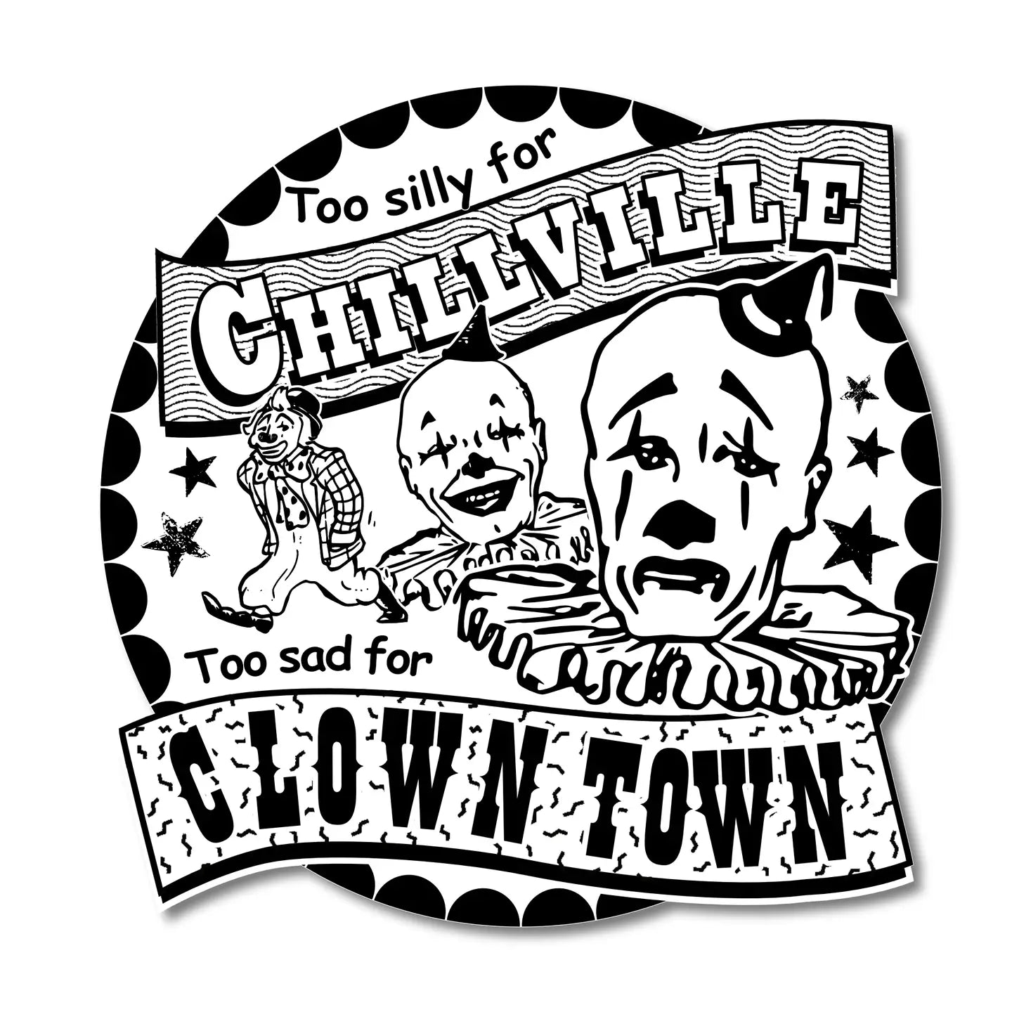 Clowntown Vinyl Sticker