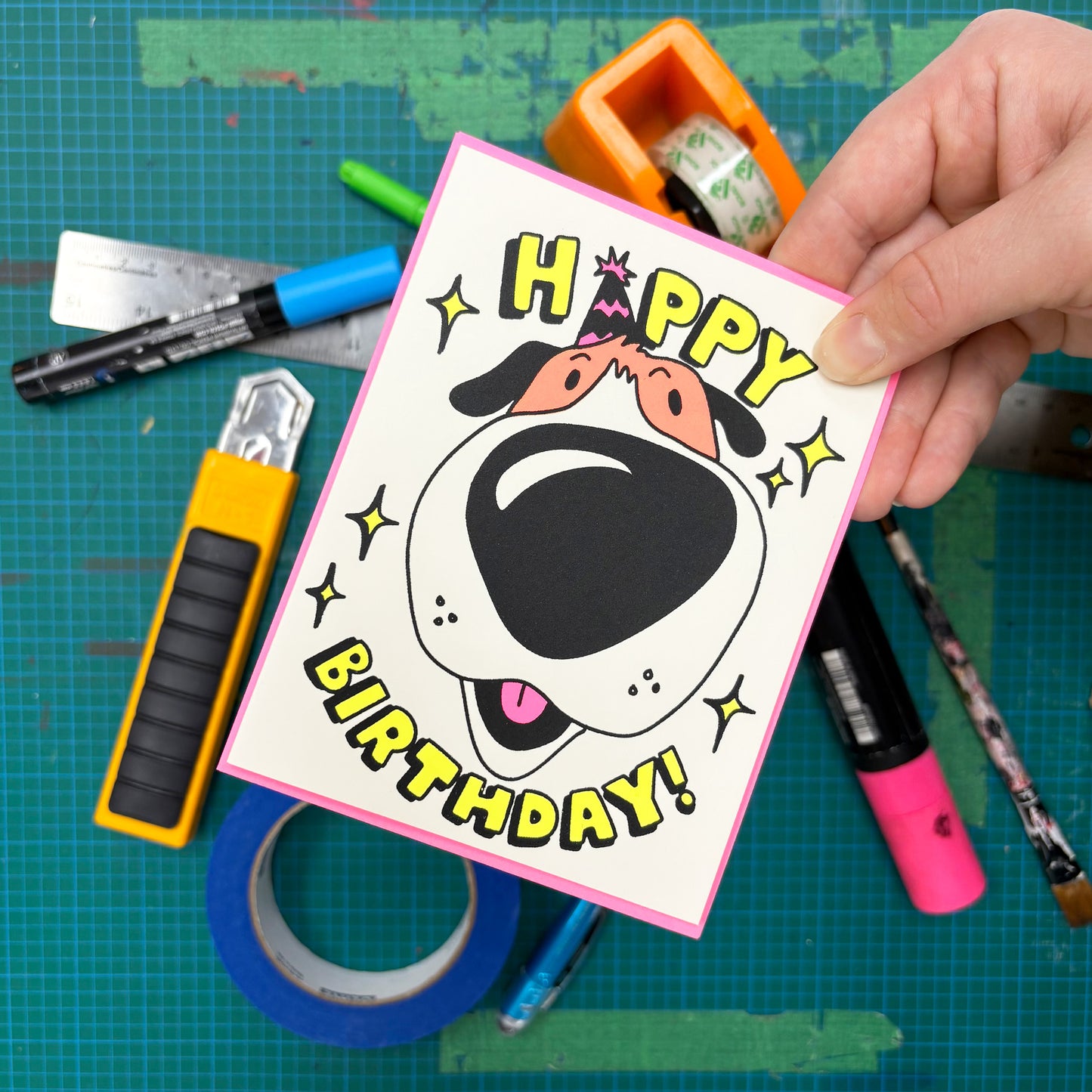 Birthday Dog Super Zoom Greeting Card