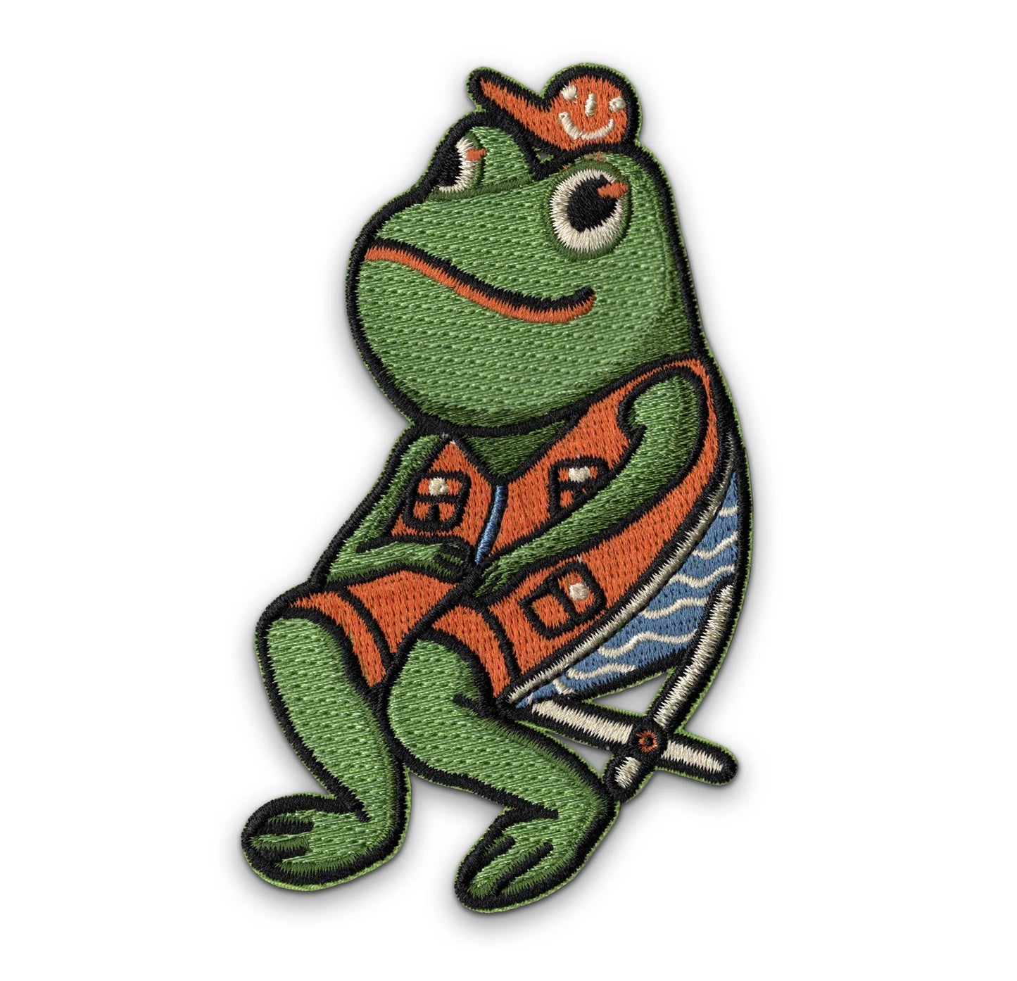 Campy Frog Iron-On Patch