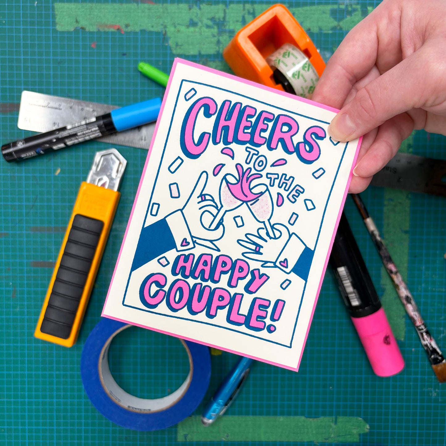 Cheers to the Happy Couple! Greeting Card