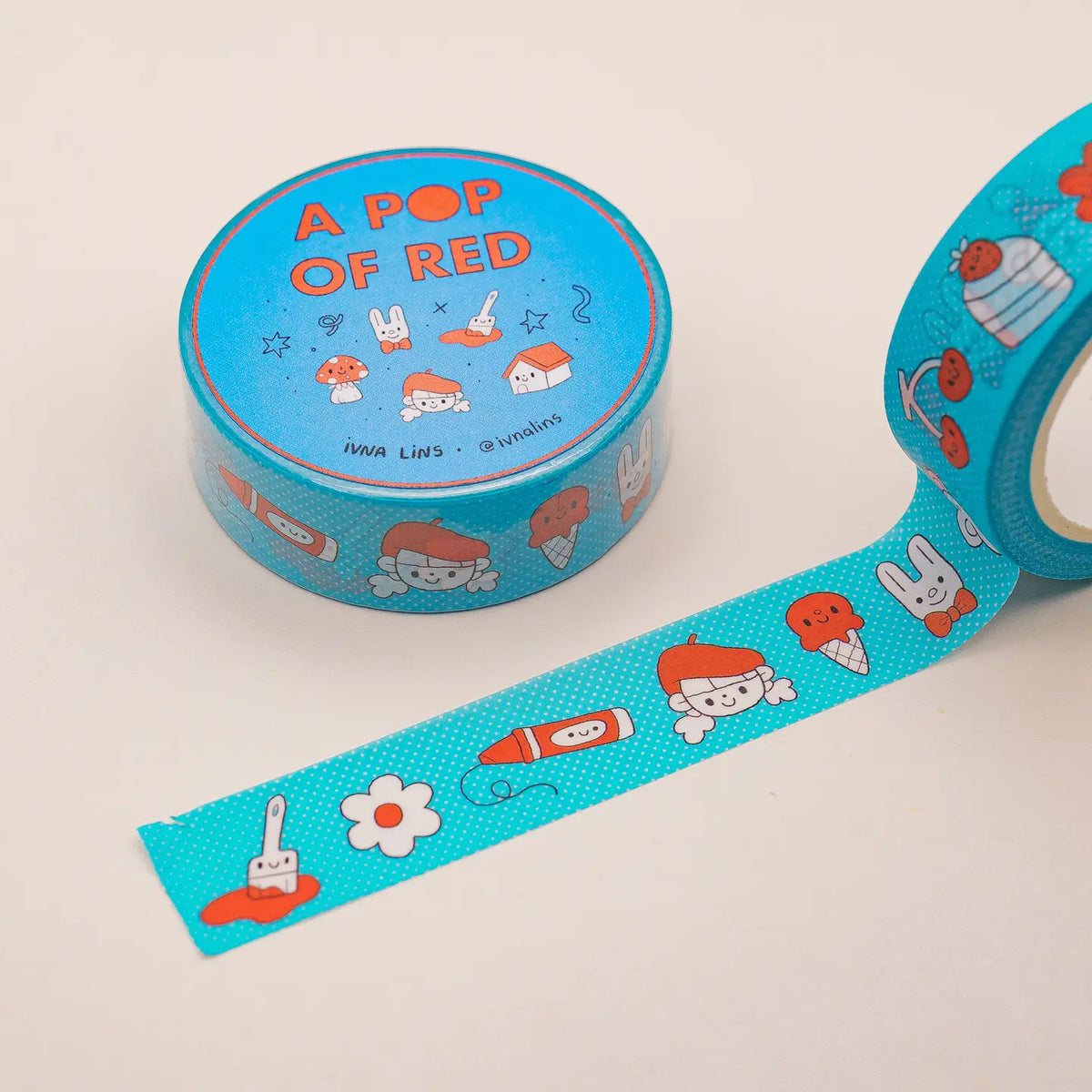 Pop of Red Washi Tape