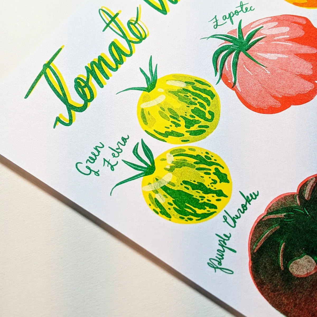 Heirloom Tomato Risograph Print