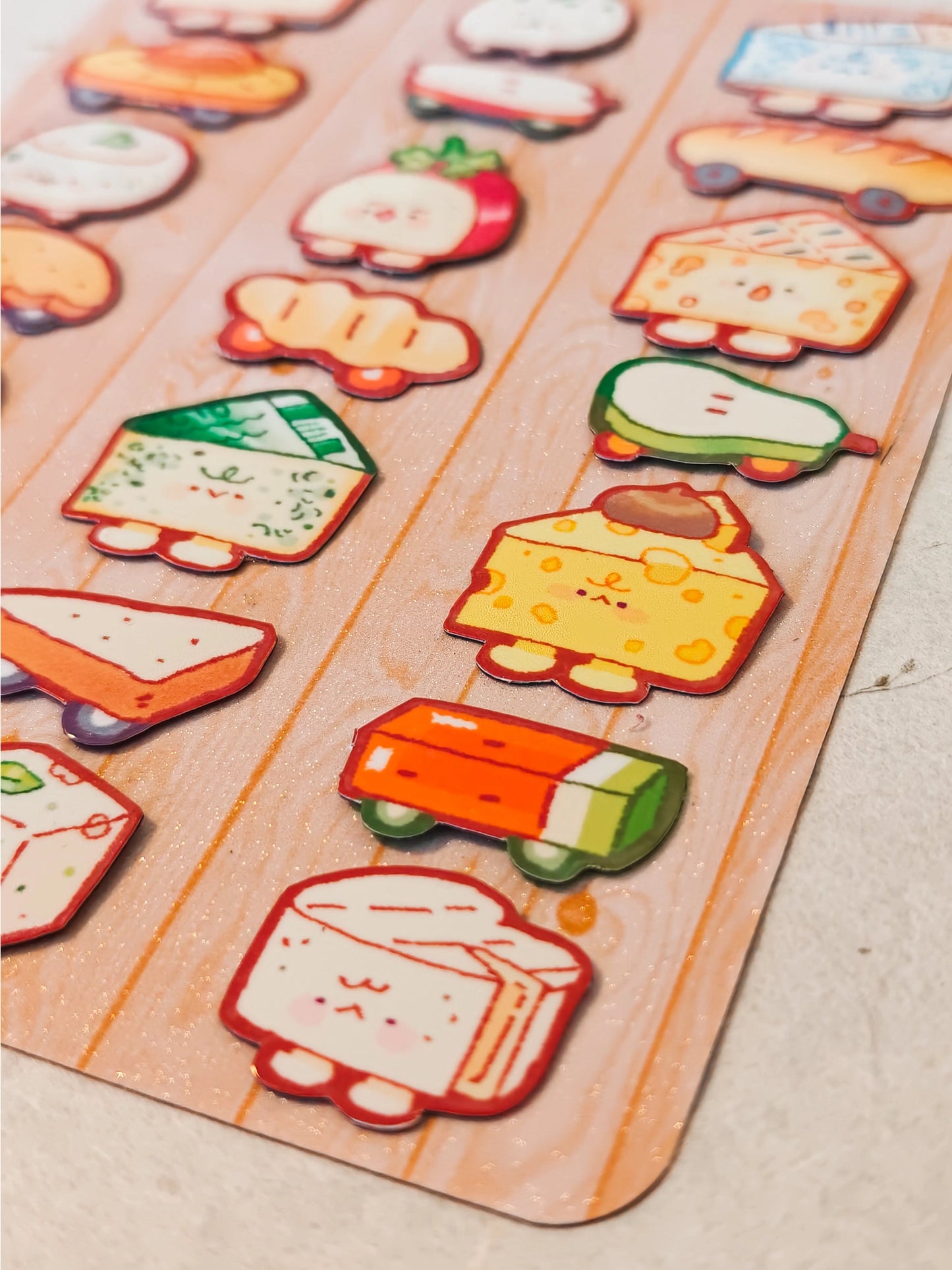 Glossy Cheese Charcuterie Magnetic Board