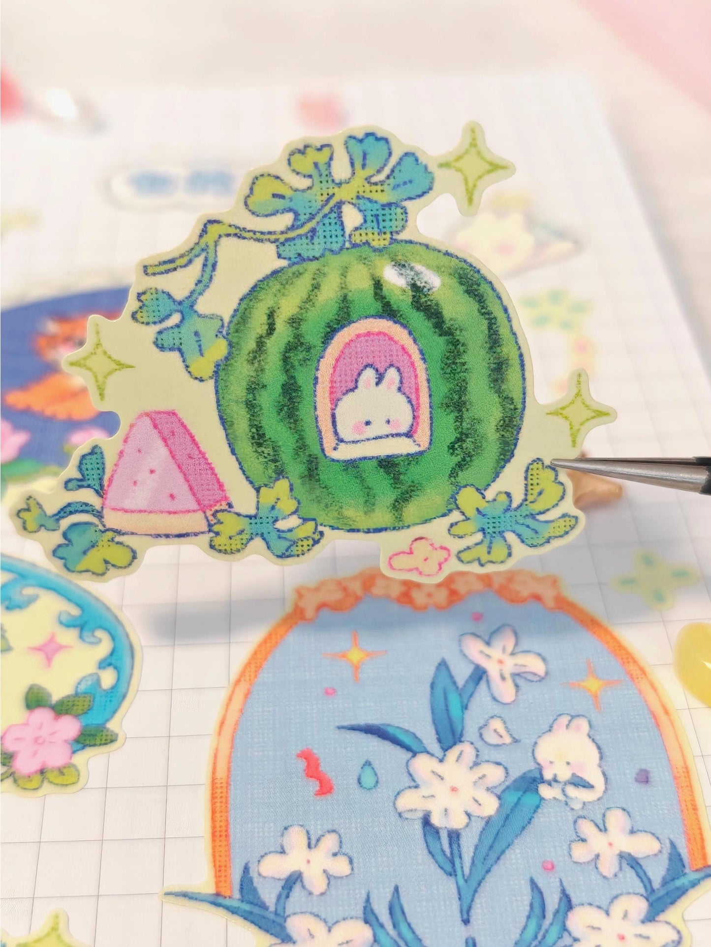 Glossy Chinese Remedies Vinyl Sticker Sheet