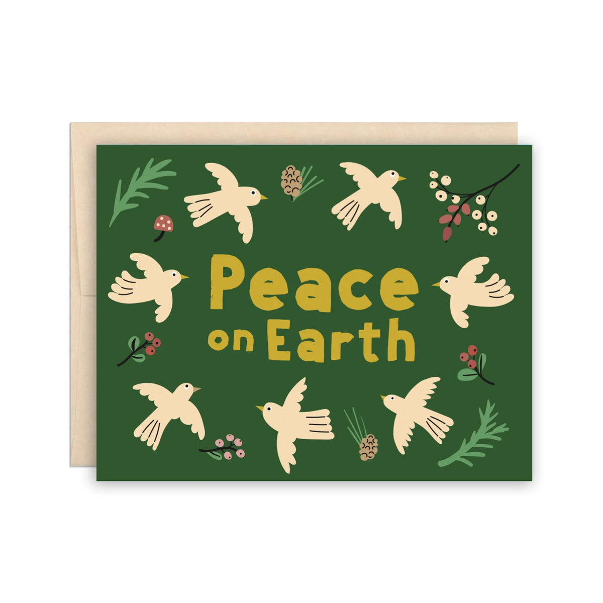 Peace on Earth Doves Holiday Greeting Card