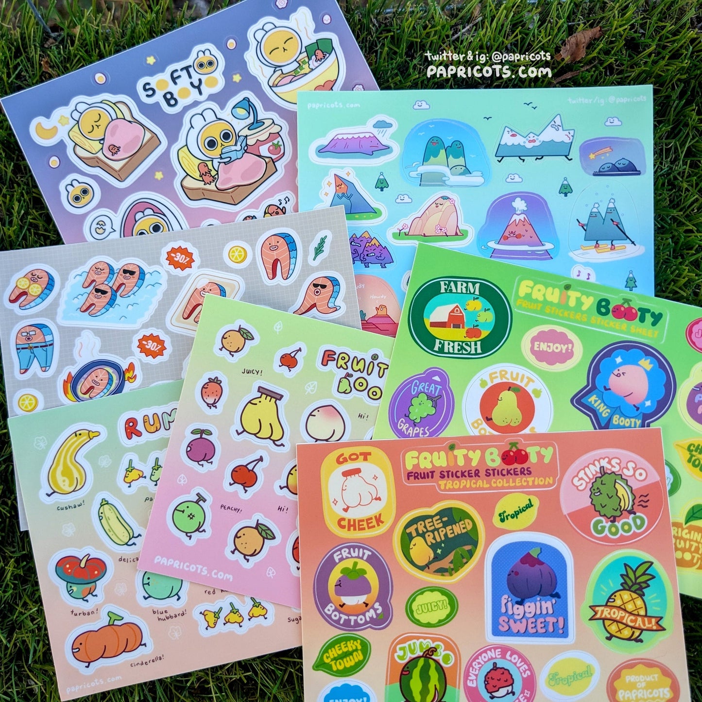 Fruity Booty Fruit Sticker Sheet
