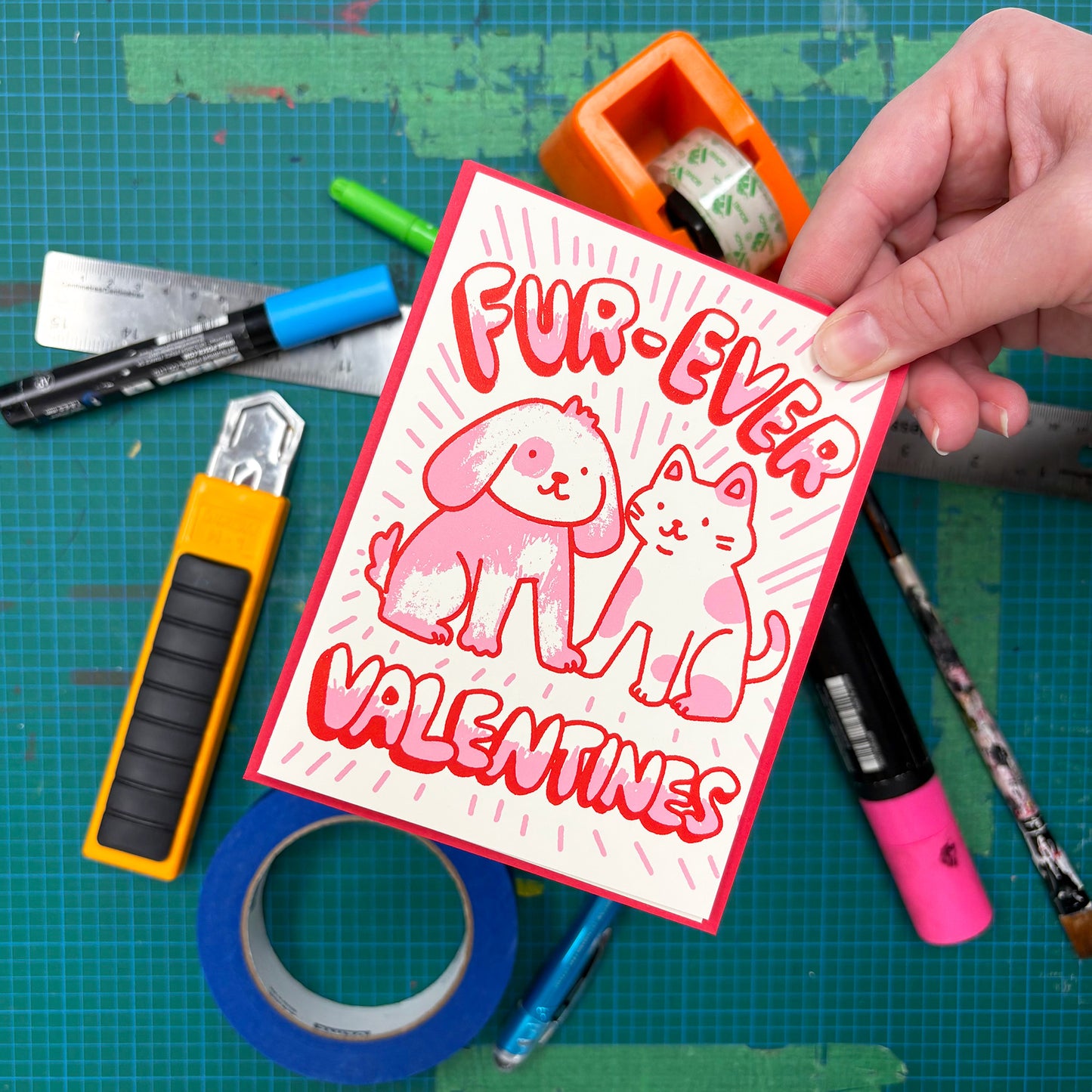 Fur-Ever Valentines Greeting Card