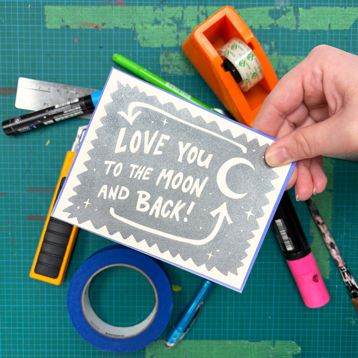 Love You To The Moon Greeting Card