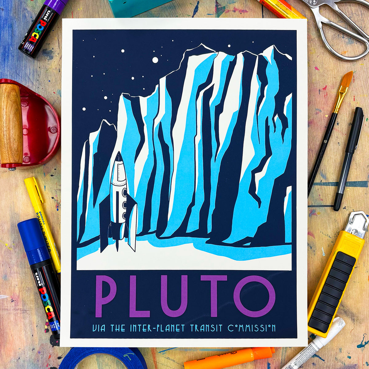 Pluto Screen Print