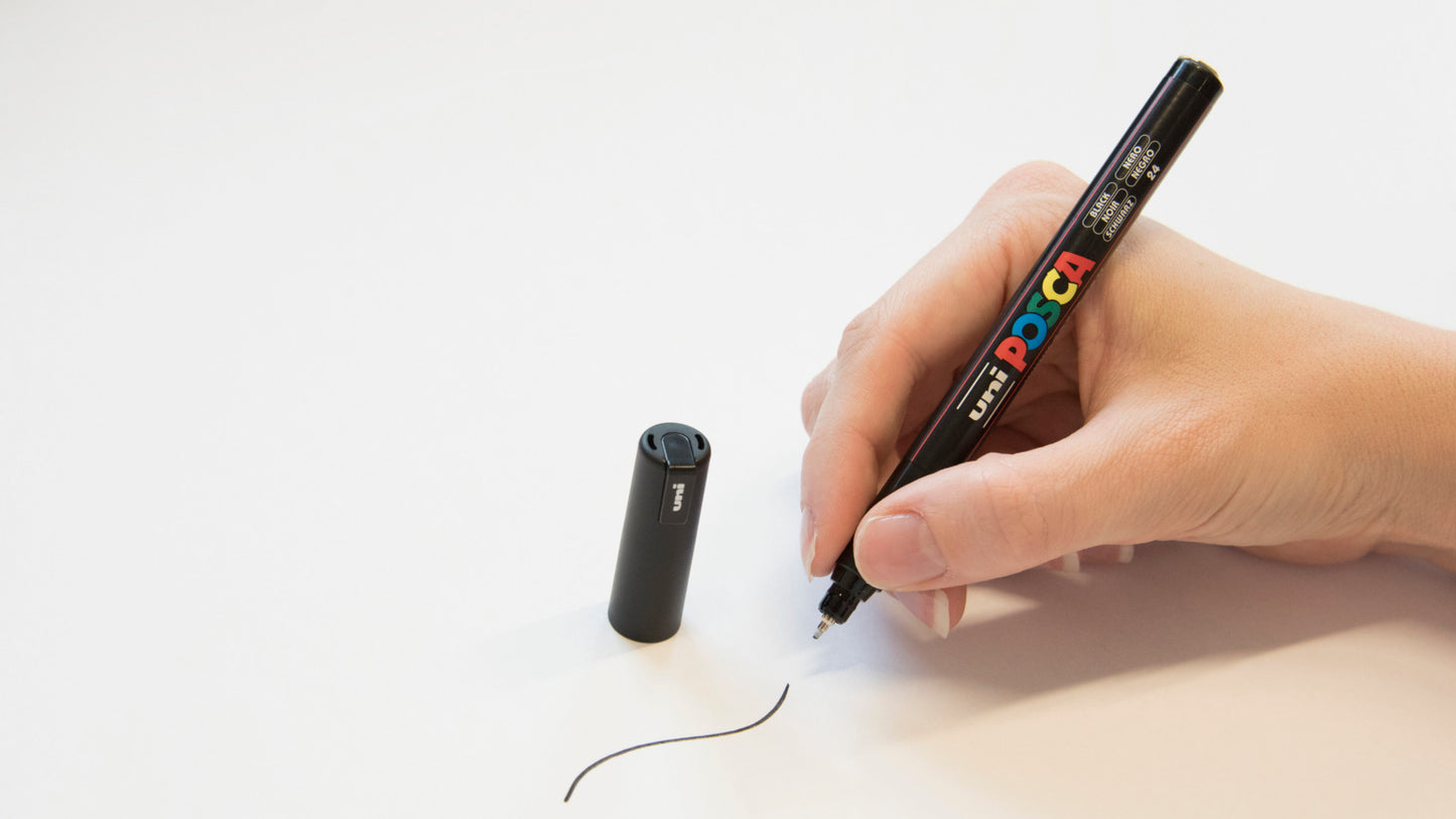 Paint Marker Set, PC-1M Extra Fine Bullet - Basic (16 Colors)