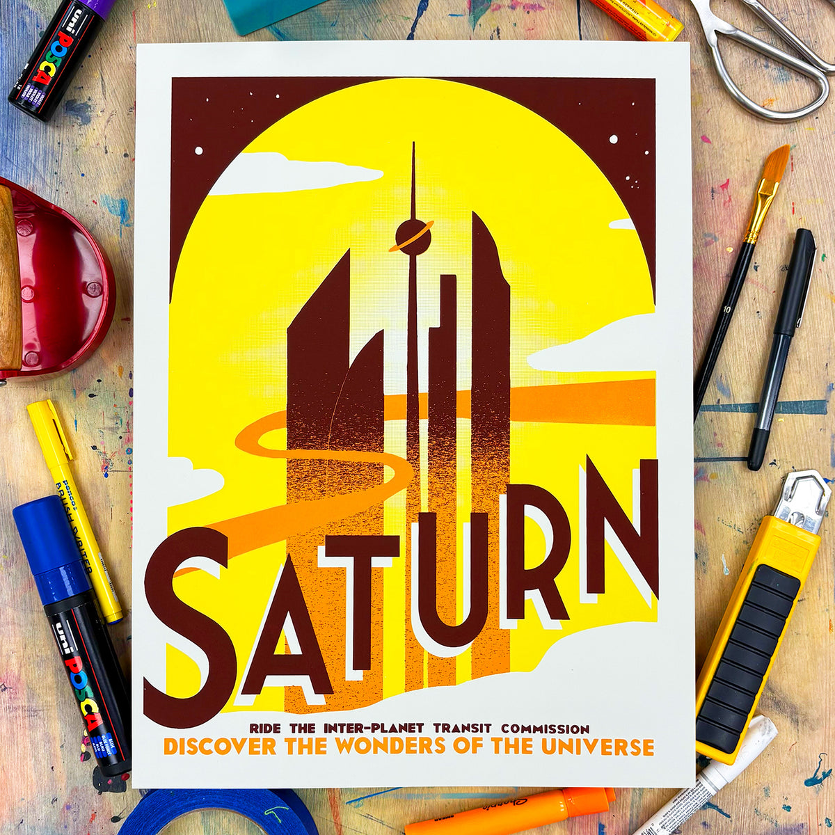 Saturn Screen Print