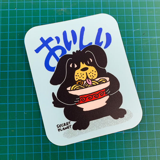 Ramen Dog Vinyl Sticker