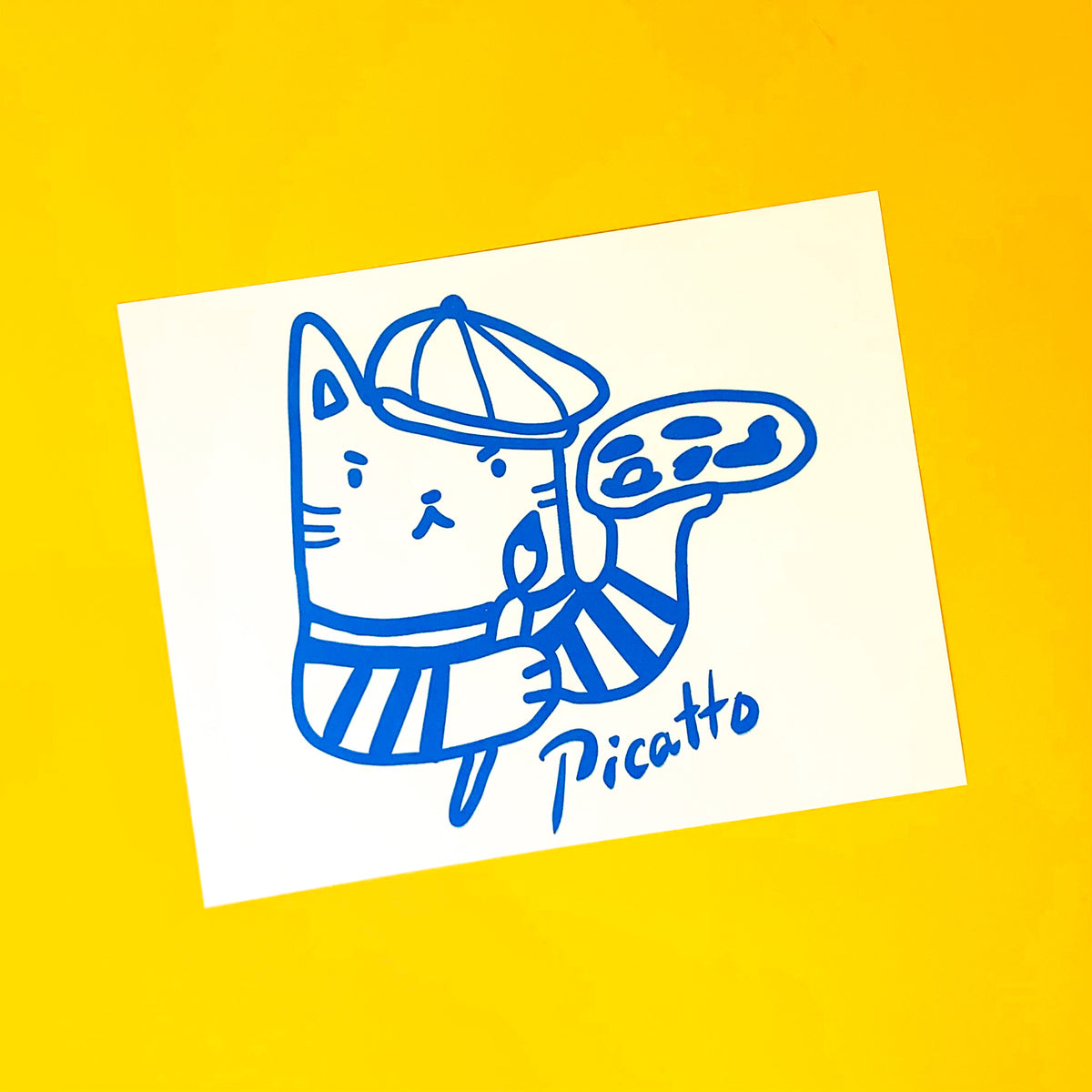 Picatto (Picasso Cat) Mini Print